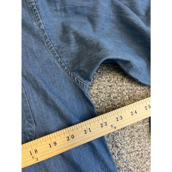 WARNER BROTHERS Tasmanian Devil Another Long #@%&!! Day! Denim Button Up Adult M - Picture 8 of 9